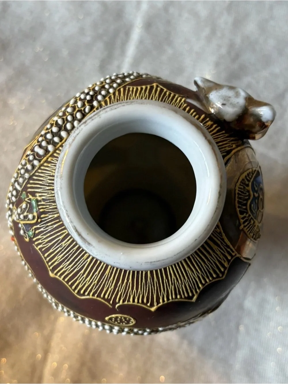 Japanese Satsuma Dragon Vase Immortals Moriage